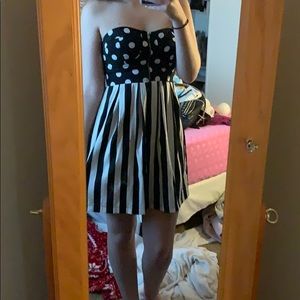 Mixed pattern party dress